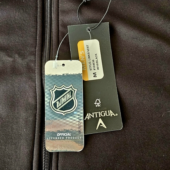 Antigua NHL Dallas Stars black links vest size M full zip golf mens NWT - Picture 13 of 13